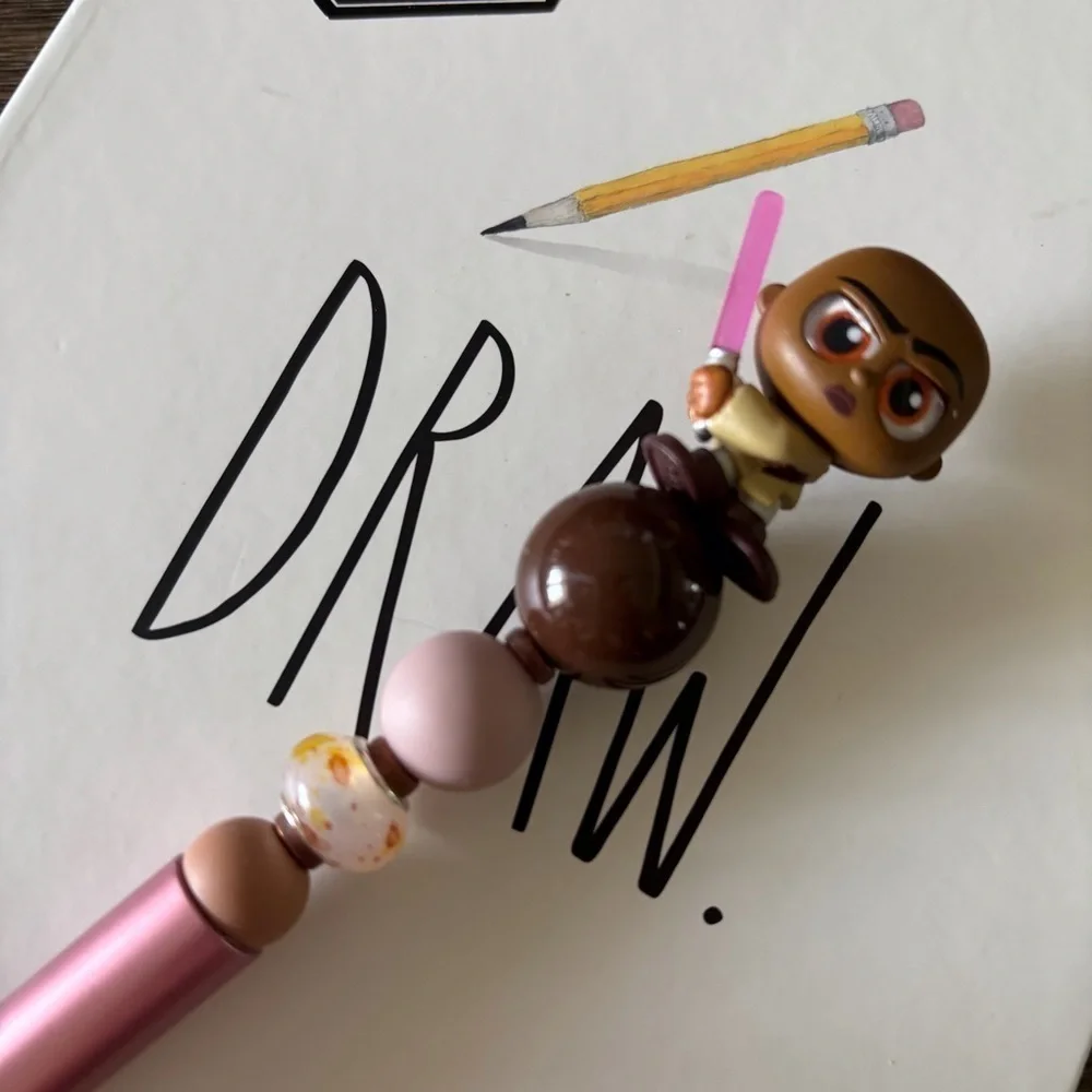 Disney Doorables: Star Wars: Mace Windu handmade beaded pen
